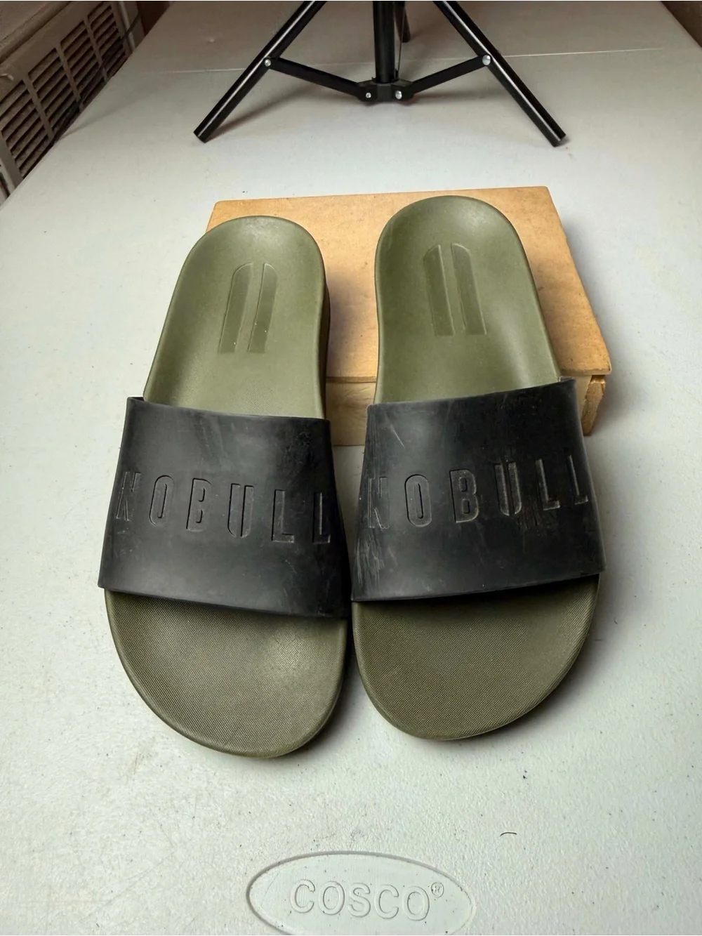 NoBull Slide Unisex Green Black logo Men's 8 Womens 9.5 Comfort Sandal beat